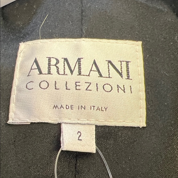 Giorgio Armani Dark Gray Textured Women's Blazer - Picture 3 of 6